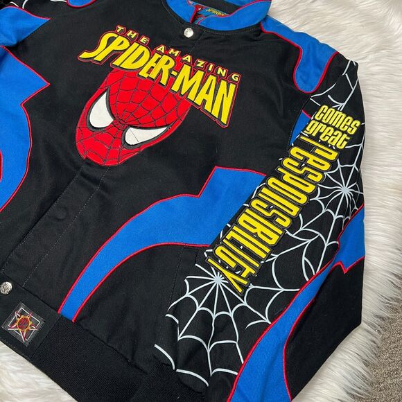 JH DESIGN YOUTH AMAZING SPIDERMAN JACKET SIZE 2XL 13-14 GREAT POWER SPIDER-MAN - Picture 4 of 8